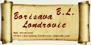 Borisava Londrović vizit kartica